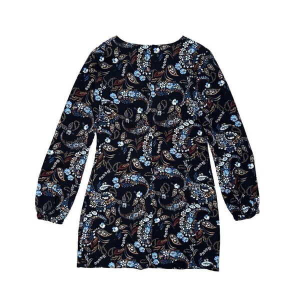 WAYF Womens Multicolor Floral Long Sleeve V-Neck Shift Dress Size Small - Picture 3 of 7